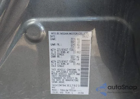 2017 Nissan Rogue Sv from USA, damaged, VIN 5N1AT2MT9HC817923